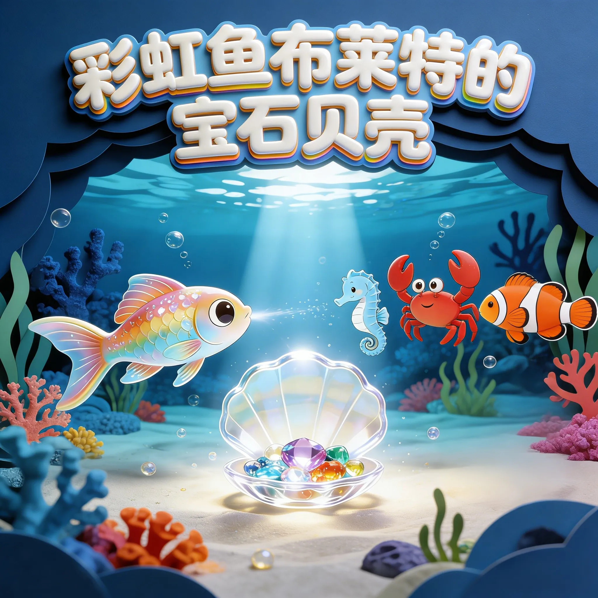 彩虹鱼布莱特的宝石贝壳