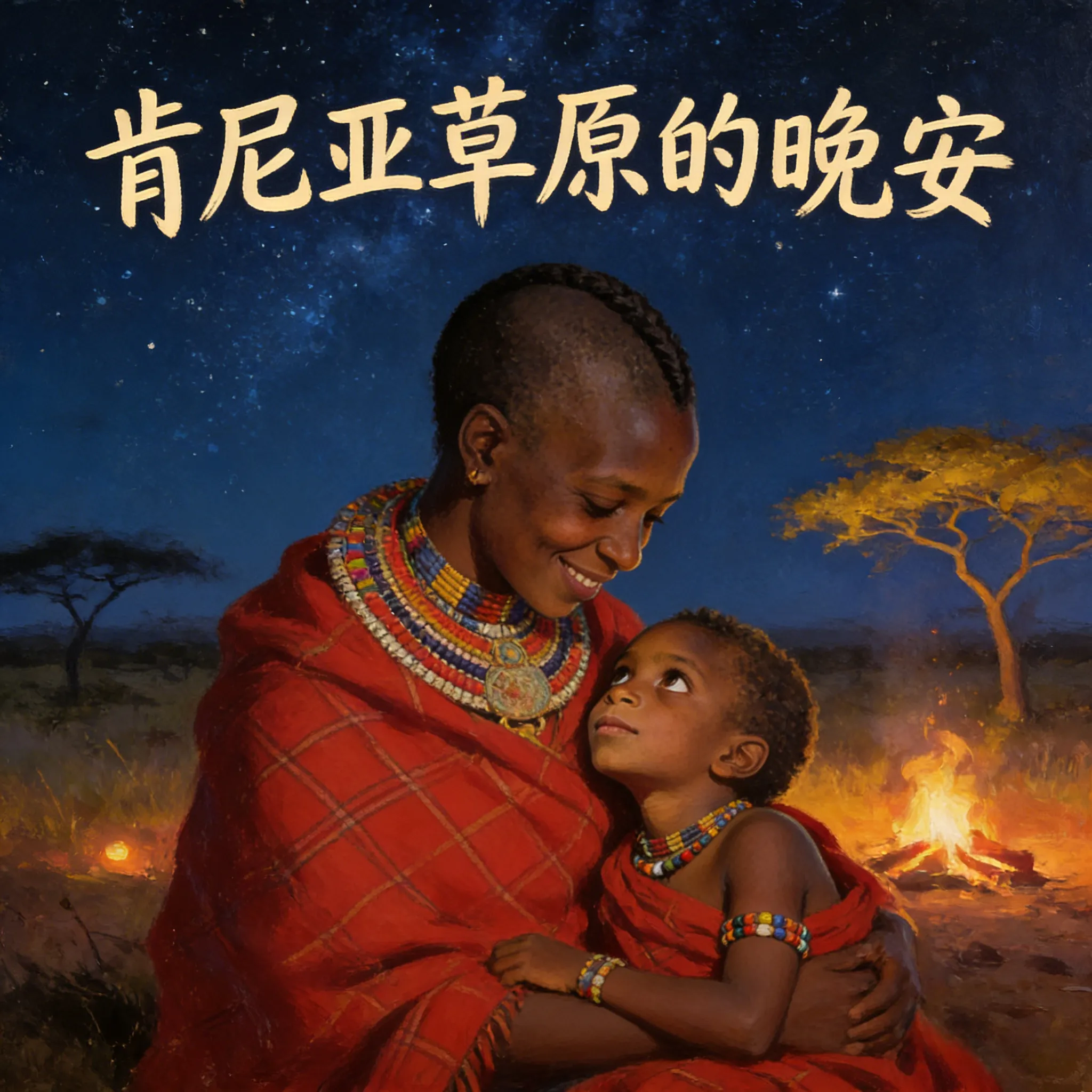 肯尼亚草原的晚安