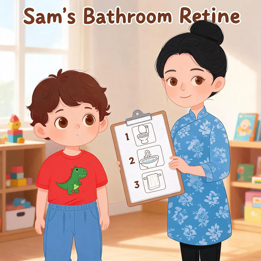 Sam's Bathroom Routine