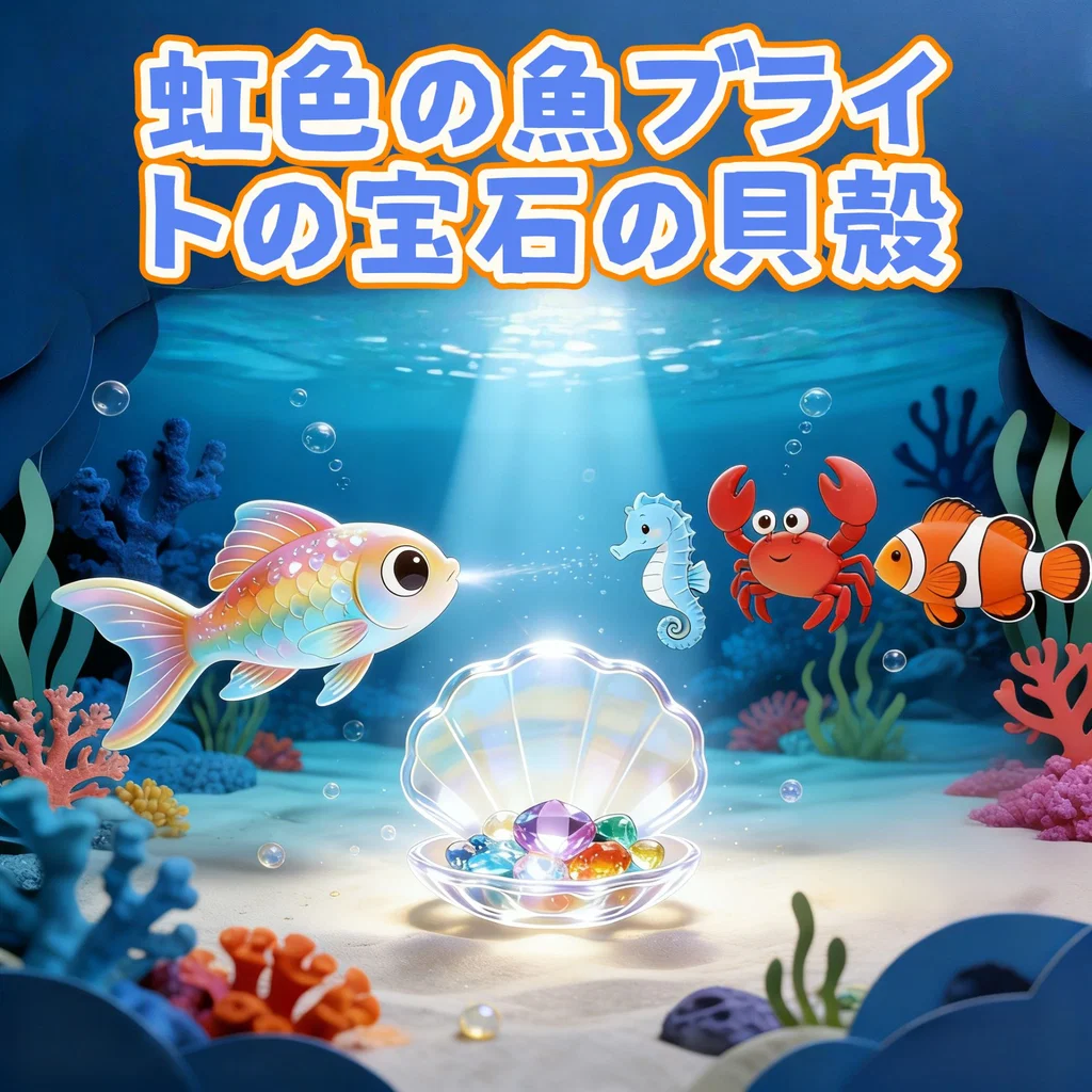 虹色の魚ブライトの宝石の貝殻