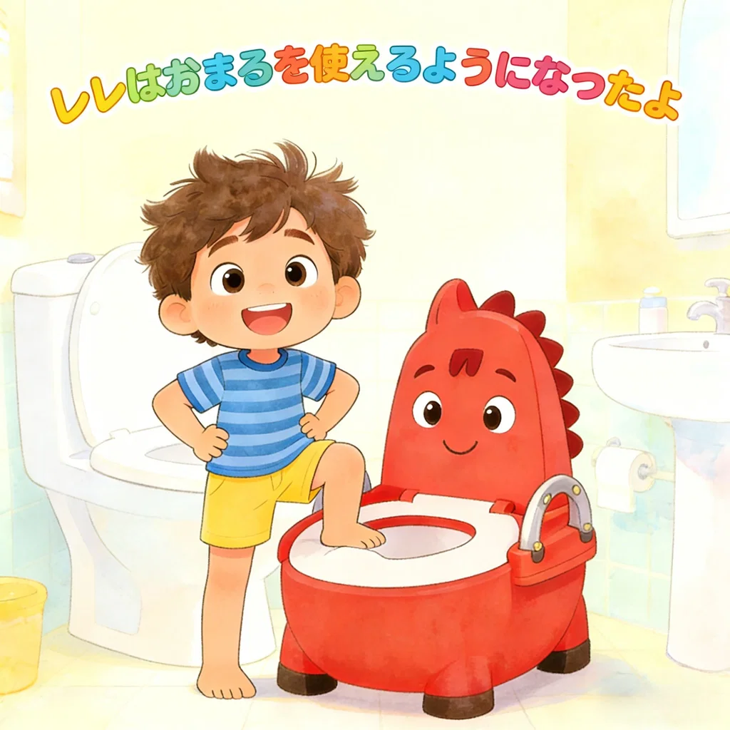 レレはおまるを使えるようになったよ