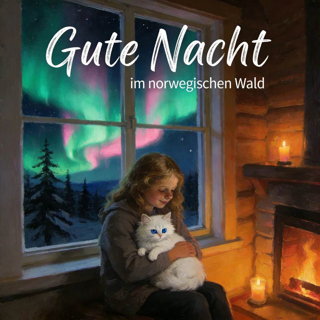 Gute Nacht im norwegischen Wald