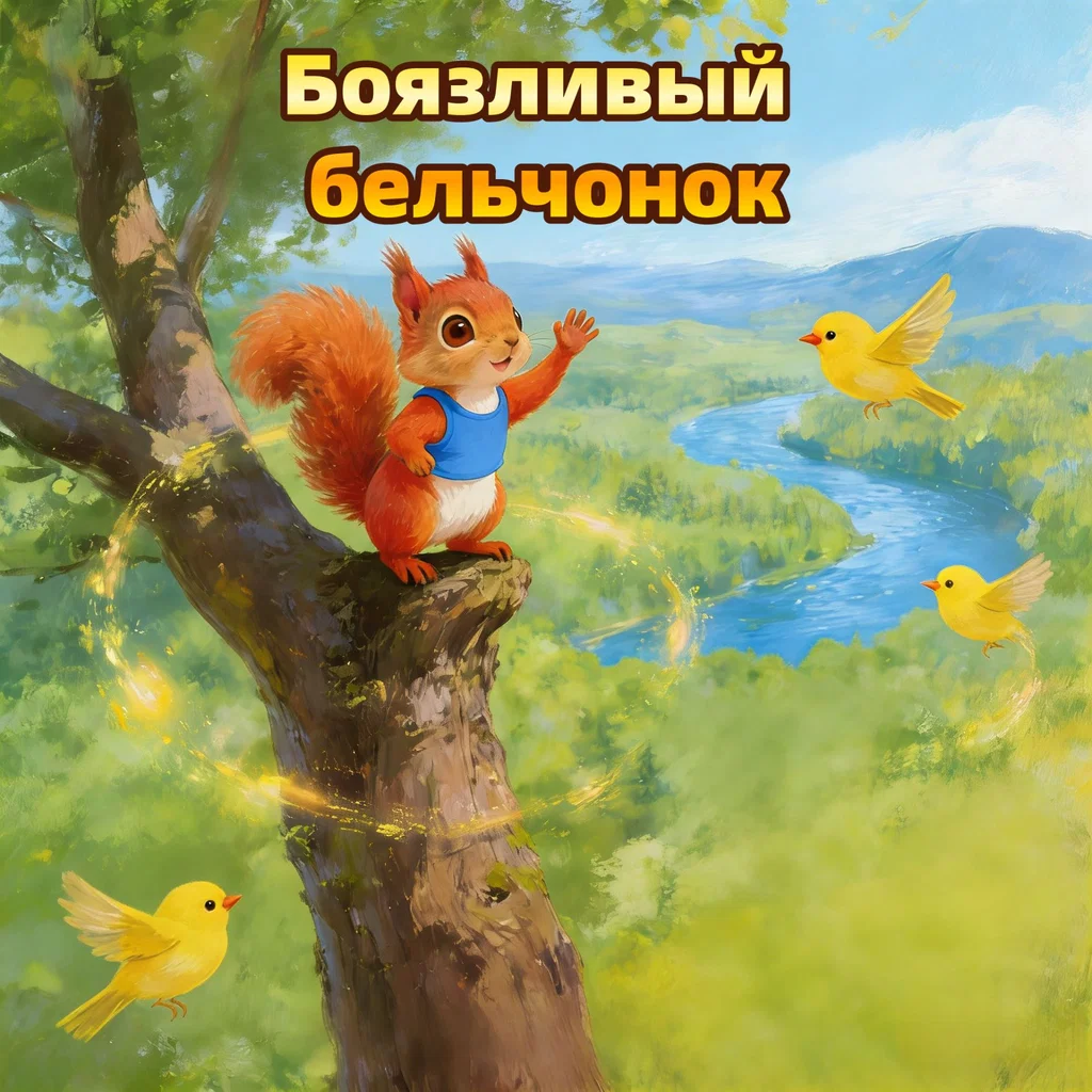 Боязливый бельчонок