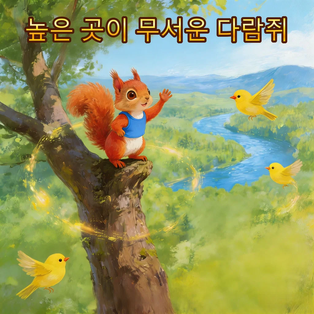 높은 곳이 무서운 다람쥐