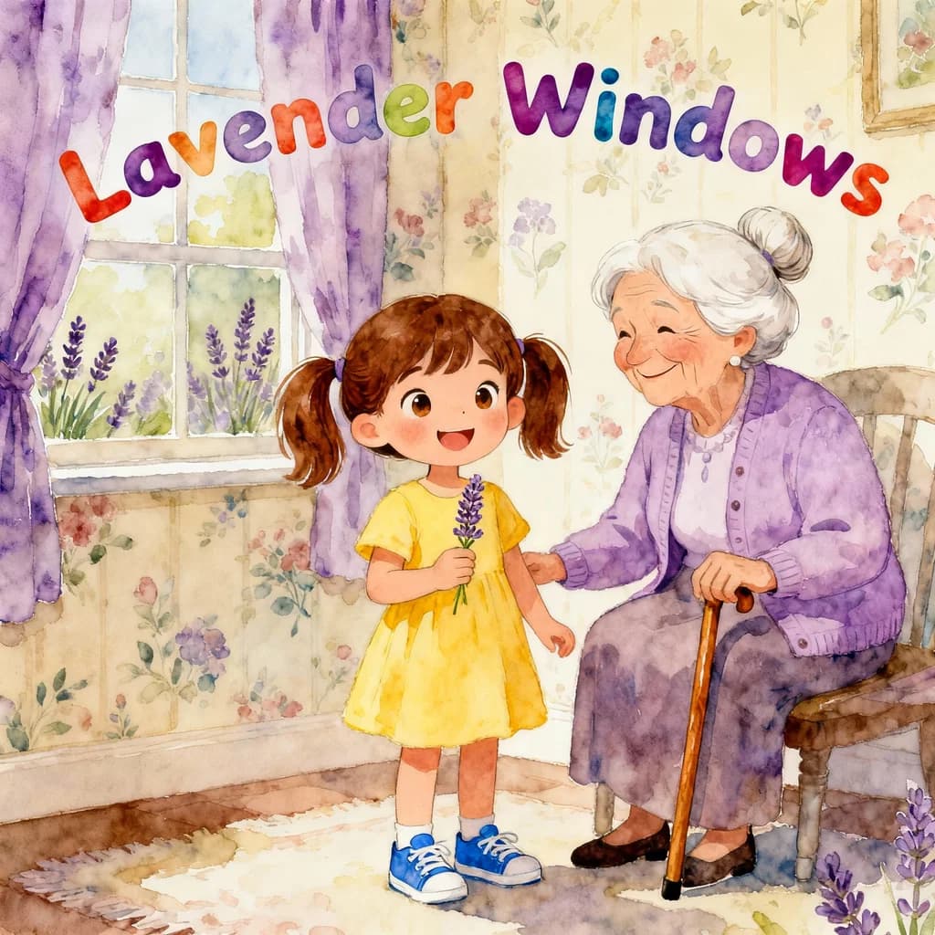 Lavender Windows – an AI-generated children's storybook cover