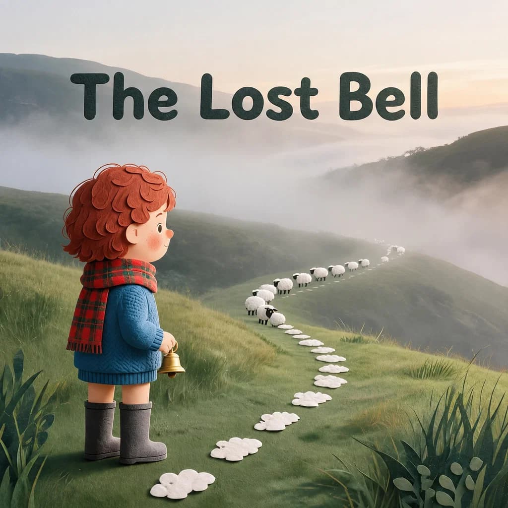 The Lost Bell - AI 生成的儿童绘本封面