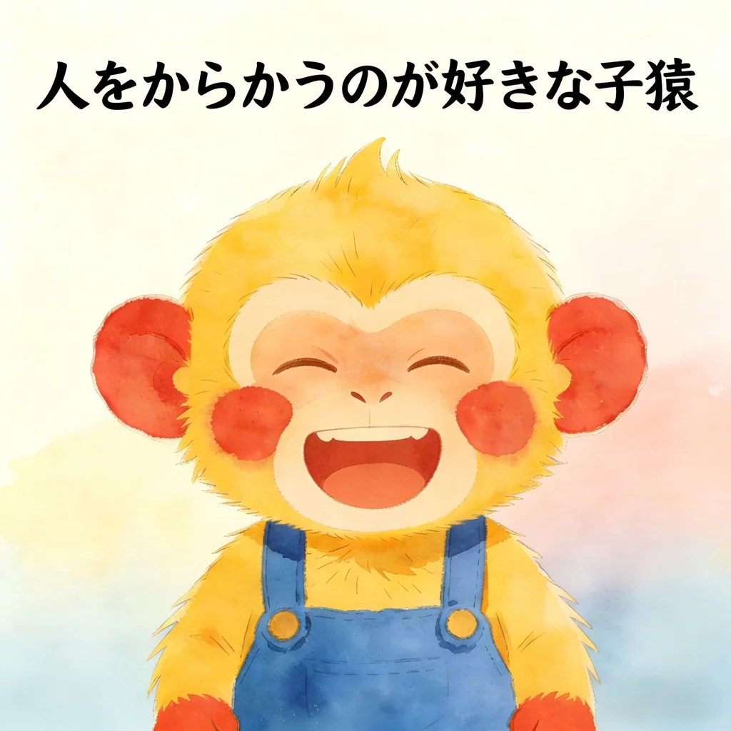 人をからかうのが好きな子猿