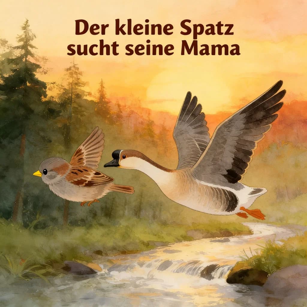 Der kleine Spatz sucht seine Mama