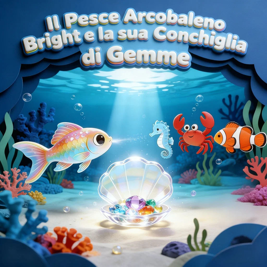 Il Pesce Arcobaleno Bright e la sua Conchiglia di Gemme