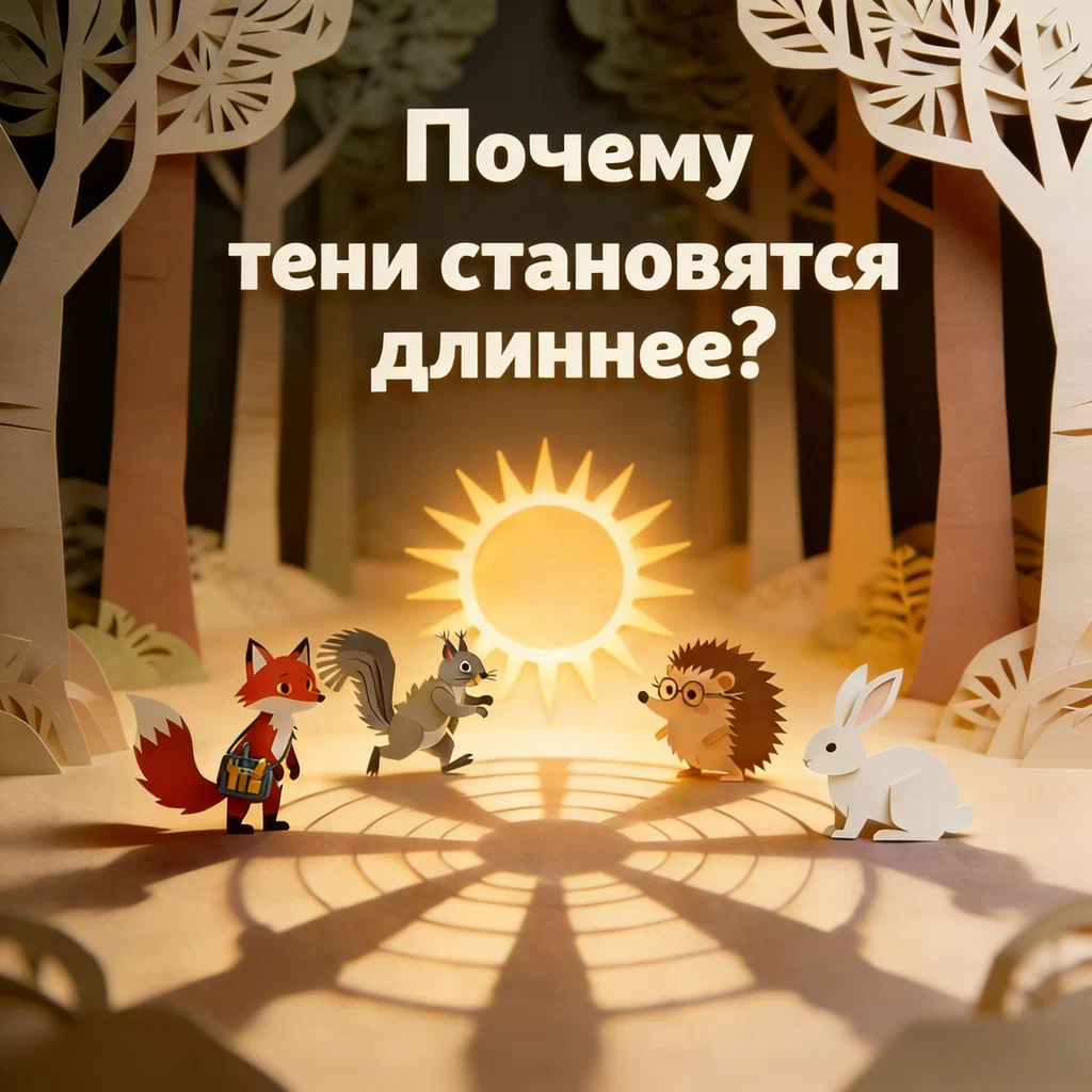 Почему тени становятся длиннее?